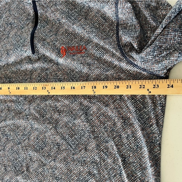 Bugatchi OoohCotton Tech 8 Way Stretch Geometric 1/4 Zip Pullover Navy XL Logo - Picture 12 of 14